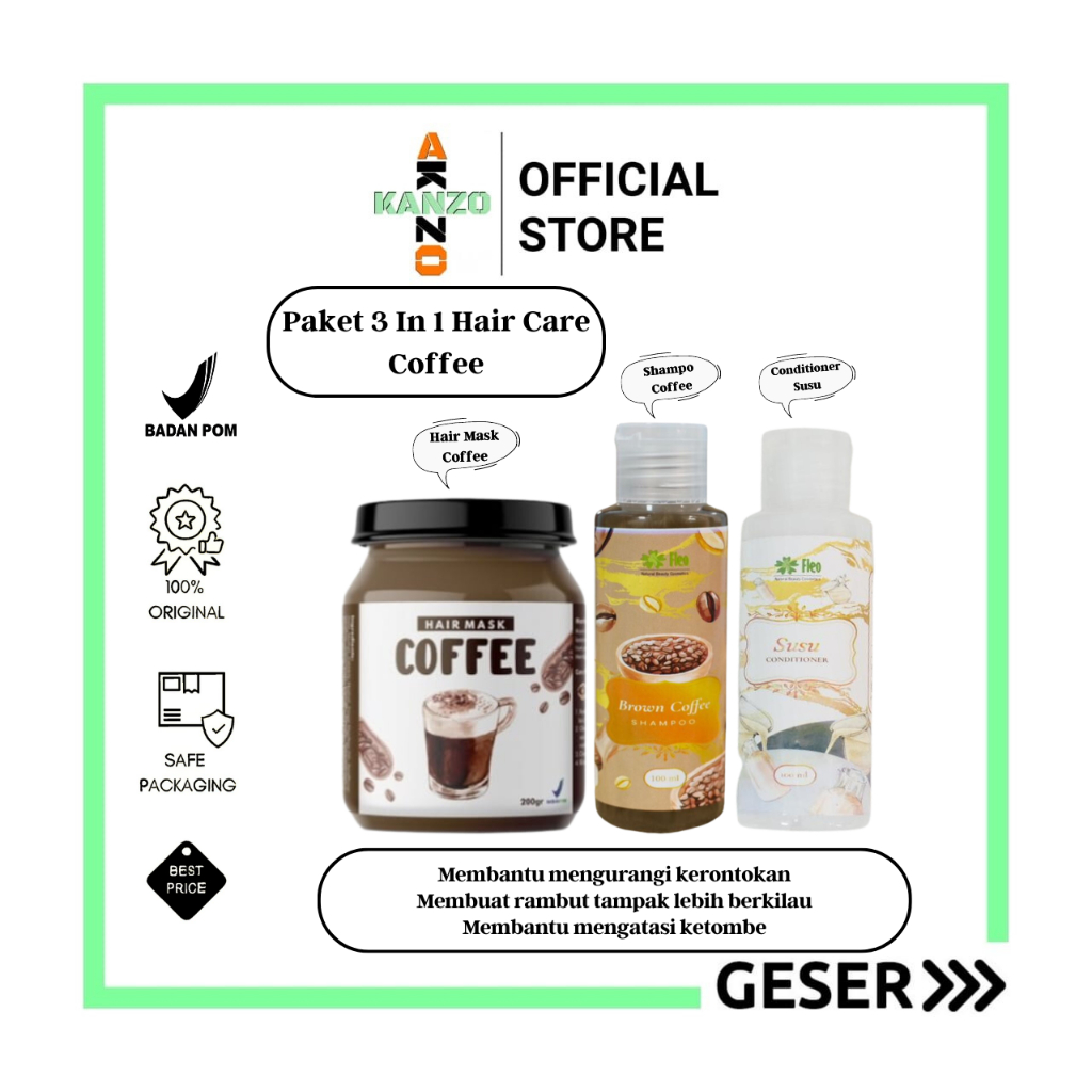 Kanzo - [BPOM] Paket Hair Care Creambath 3in1 Fleo / Paket Hair Mask Fleo 3in1 / Hampers Hair Mask 3in1 Fleo