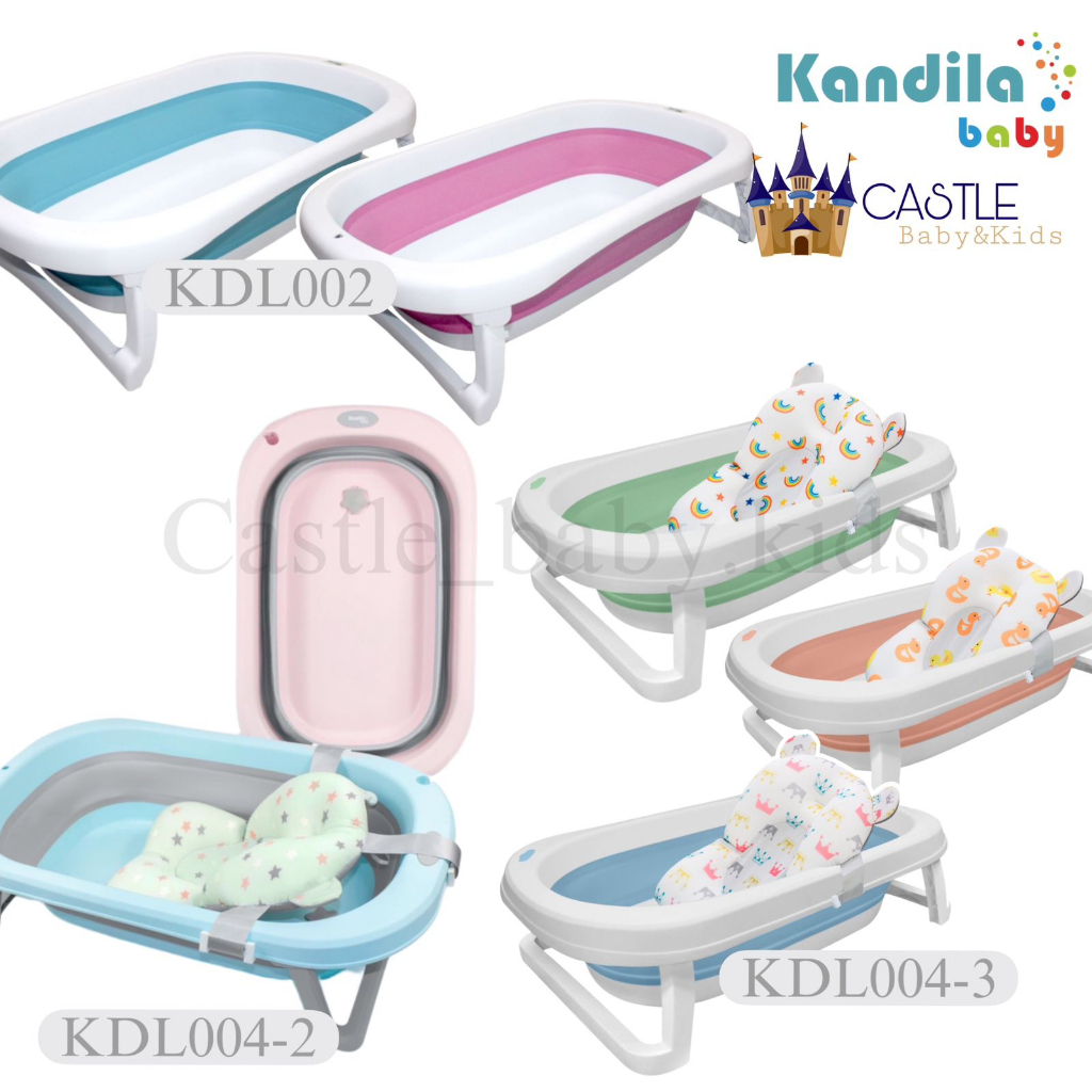 Castle - Kandila Baby Folding Bath With Mattress KDL004-2 - Kandila Folding Bath KDL002 - Bathub Baby - Bak Mandi Lipat Bayi