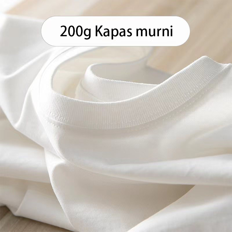 White T Shirt pria Kaos Polos Putih 30S Kaos Oblong Distro Dewasa Pria reguler kaos polos pria cotton Oversize lengan pendek pria