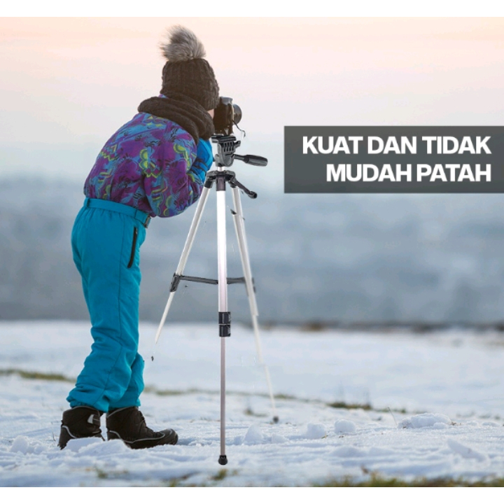 Tripod 330A Kokoh &amp; Berkualitas Camera Handycam Free Holder HP