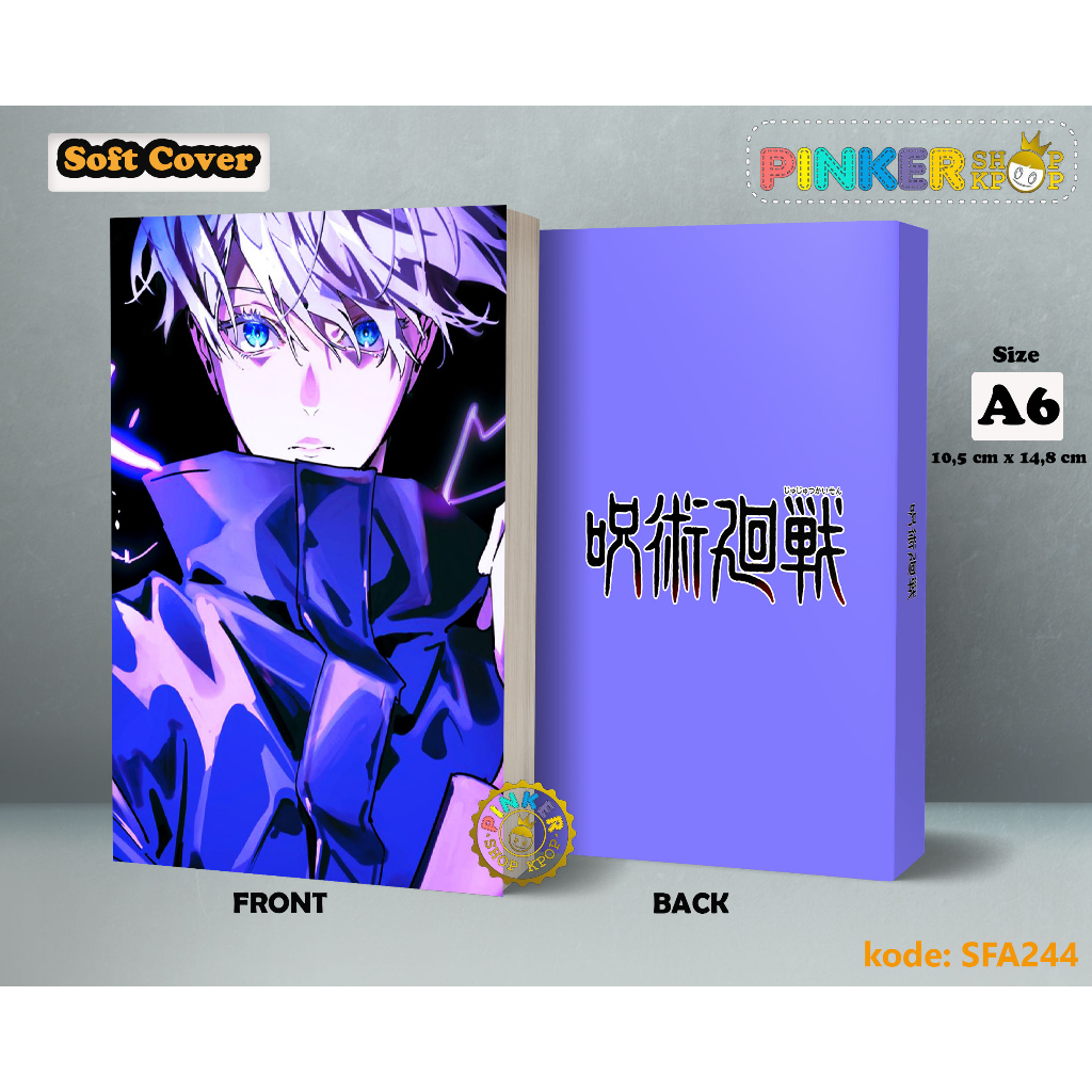 

(SFA244) Pocket Note Anime jujutsu Kaisen 01 Softcover A6/A5 Buku Tulis catatan Notes Agenda Planner Jurnal