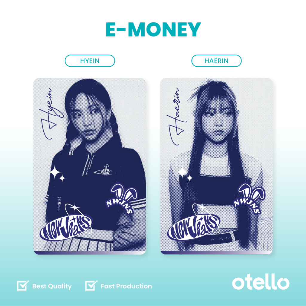 Kartu eMoney New Jeans Merchandise KPOP e-Money eToll Bunnies Tokki K-Pop Fans