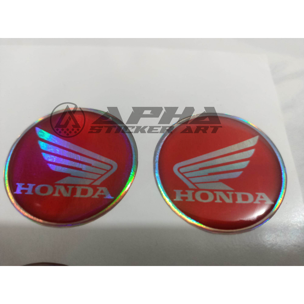 STICKER RESIN TIMBUL LOGO HONDA HOLOGRAM