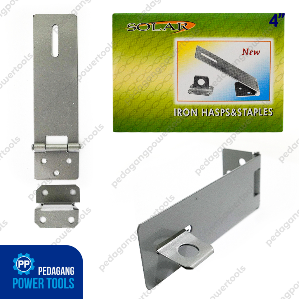 SOLAR Overval Plat 4&quot; Cantolan Gembok Grendel Pintu Jepit Kunci Kait