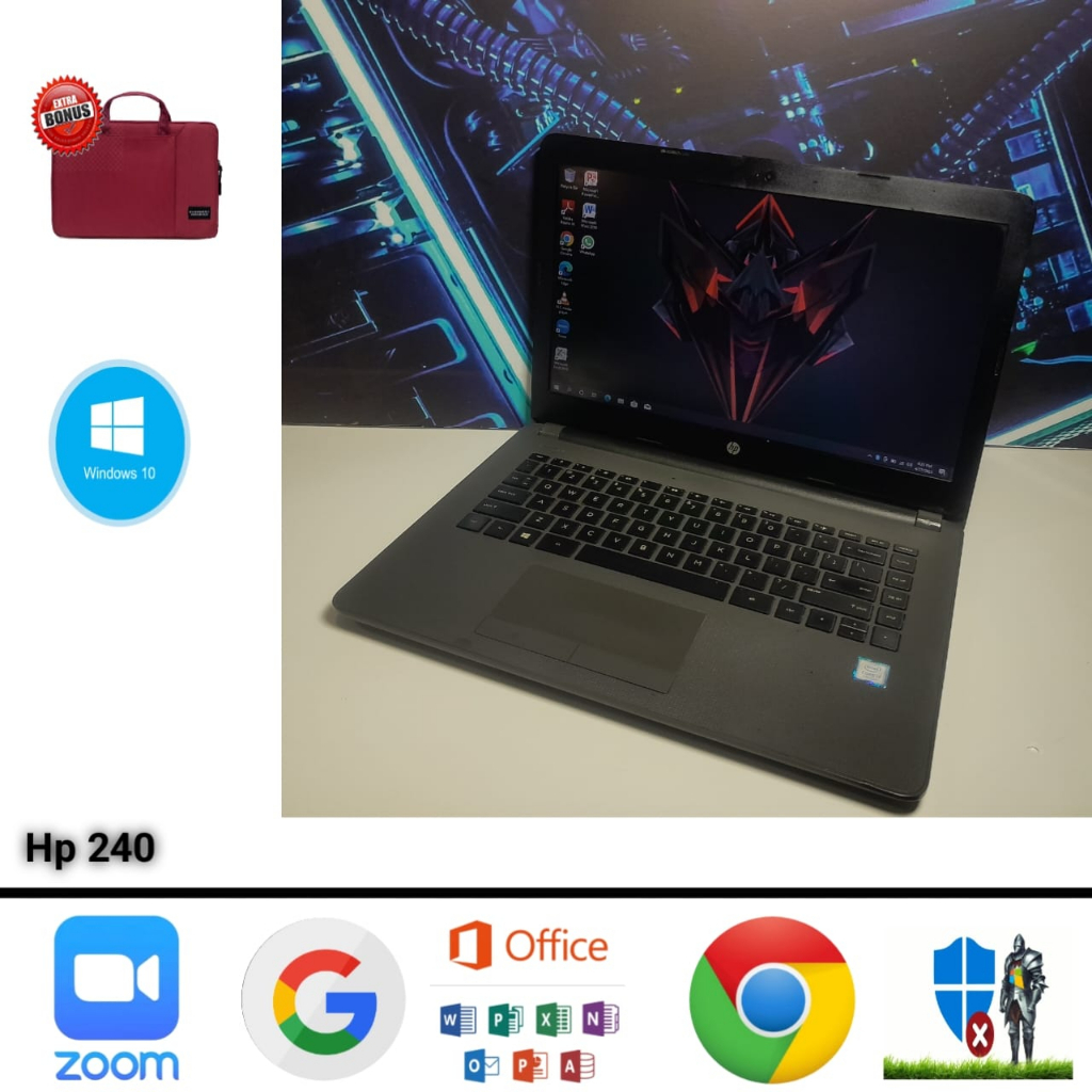 Laptop Hp 240 G6 Core i3 gen 6/7 Ram 8GB HDD 500/1TBGB Windows 10 Siap Pakai