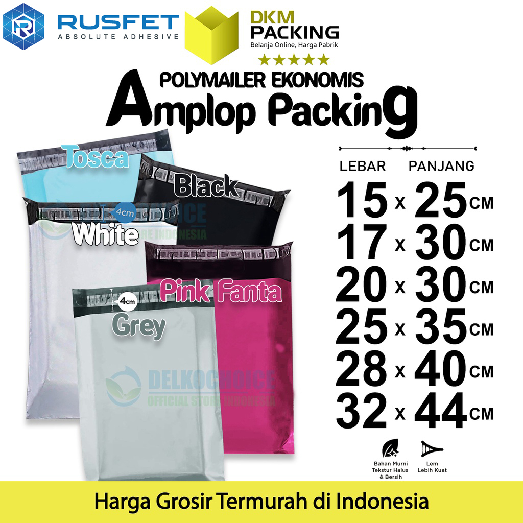 

Polymailer Polimailer PACK TERMURAH Amplop Plastik Packing Online Shop EKONOMIS