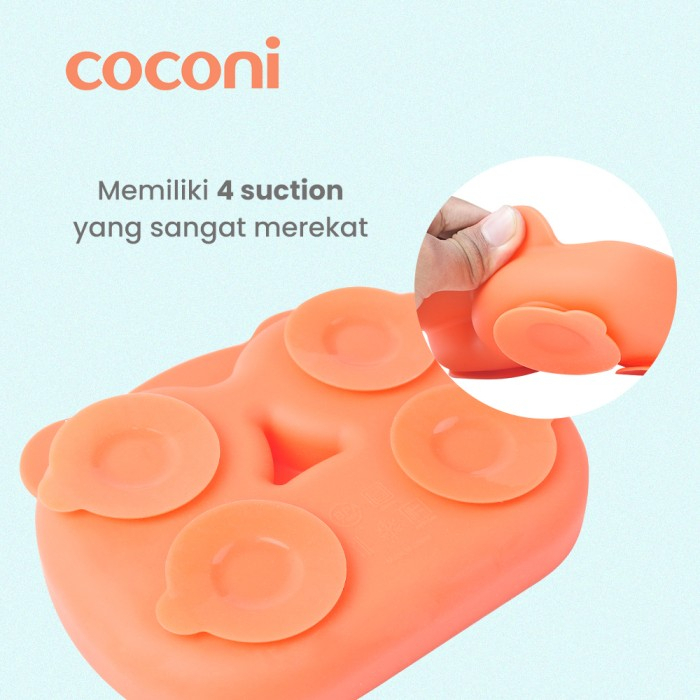 Coconi Panda Divided Silicone Suction Plate / Piring Makan Anak