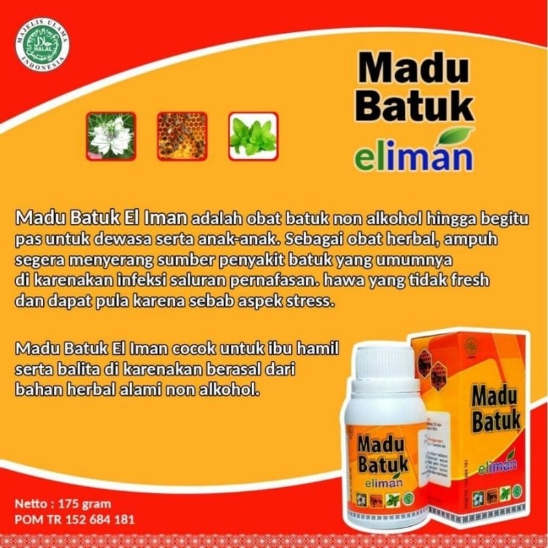 MADU BATUK ELIMAN MADU BATUK DEWASA OBAT BATUK HERBAL