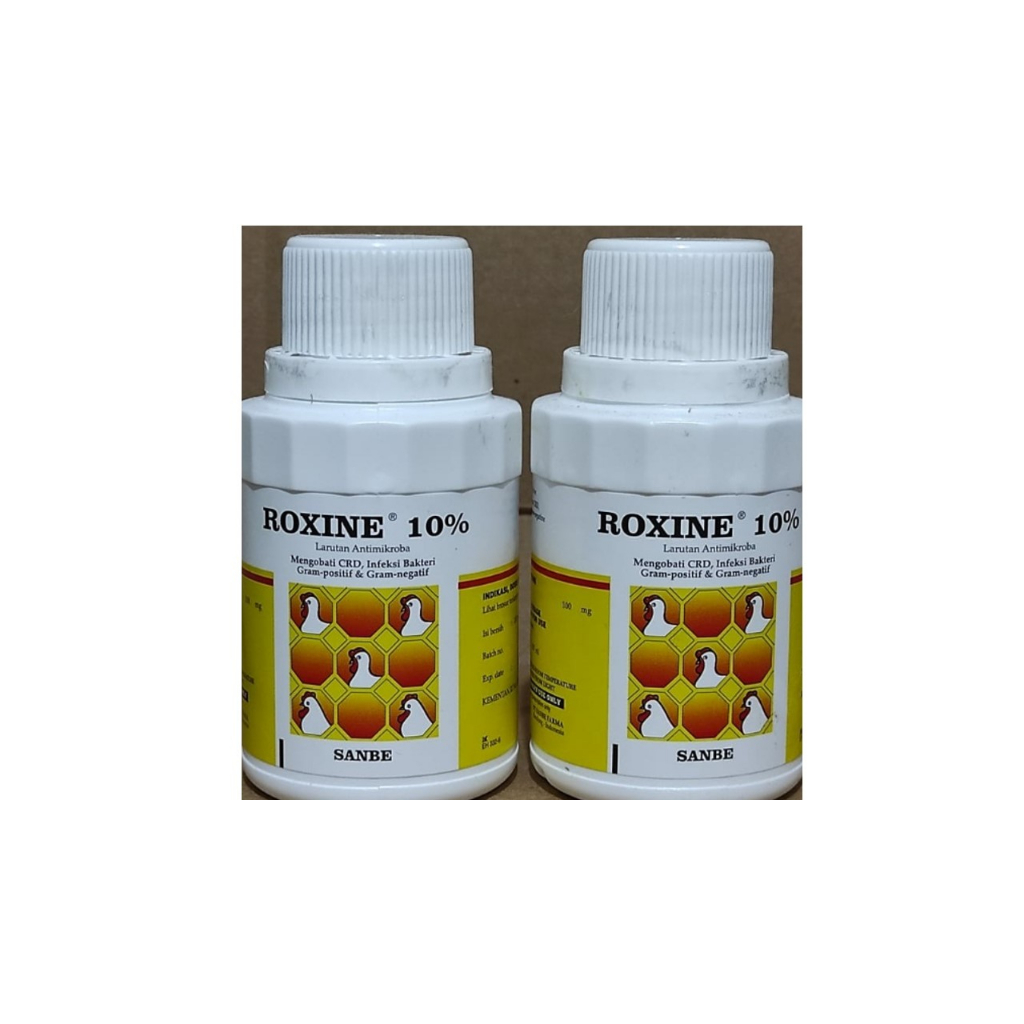 ROXINE 10% Oral Solution PT SANBE FARMA - Mengobati CRD, cCRD, Colibacillosis, Snot/Coryza, Nekrotik