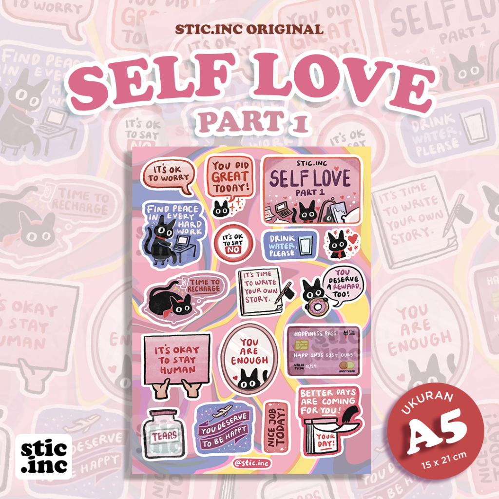 

Self Love (Part 1) - Stic.Inc - Sticker Sheet A5