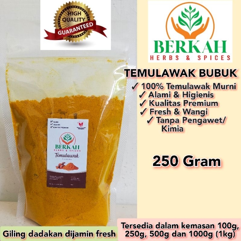 

Temulawak Bubuk Berkah Asli 250gr Curcuma Powder Premium