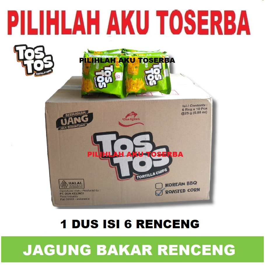 TOSTOS Tortilla Chip JAGUNG BAKAR RENCENG - ( HARGA 1 DUS )