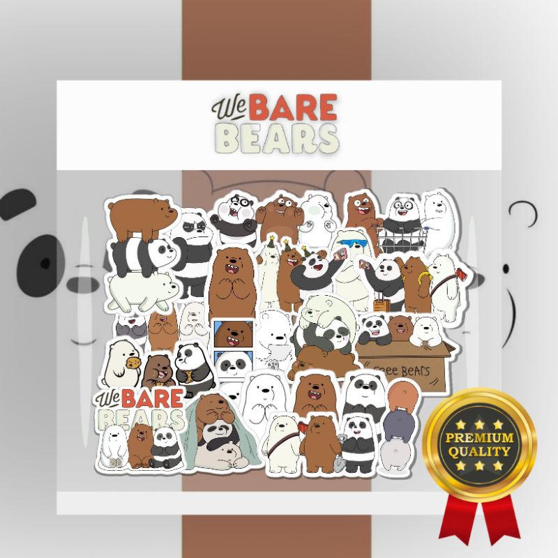 

50PCS++ STICKER WE BARE BEARS | WE BARE BEARS STIKER | STIKER LUCU | STICKER AESTHETIC | STIKER BERUANG | BISA REQUEST