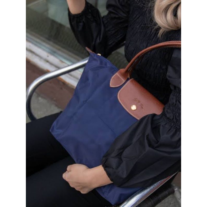 Tas Tote Wanita Longchamp LePliage Classic Navy LLG