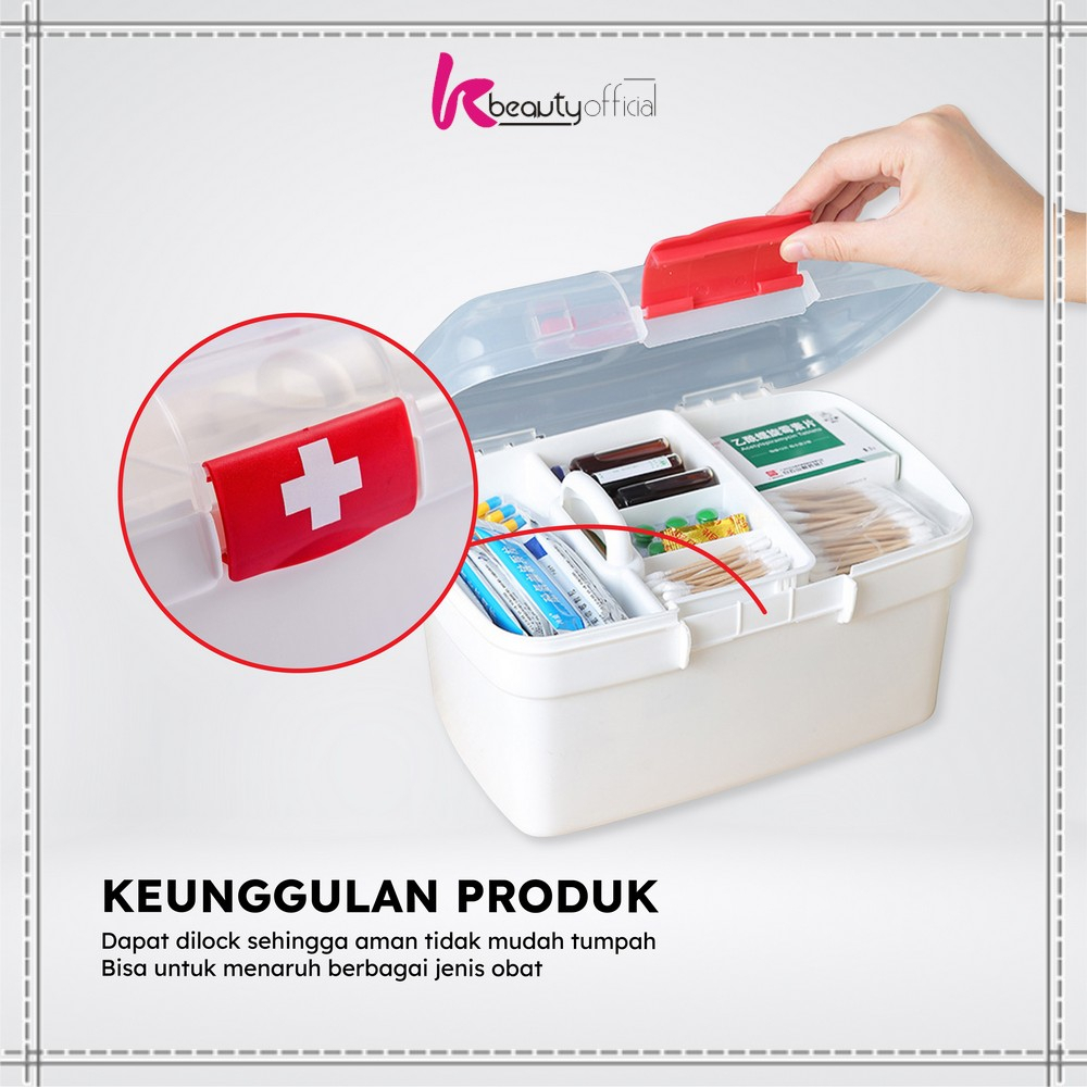 KB-C832 Kotak P3K First Aid Kotak Penyimpanan Obat Medicine Box Organizer / Kotak Obat Tool Box Serbaguna