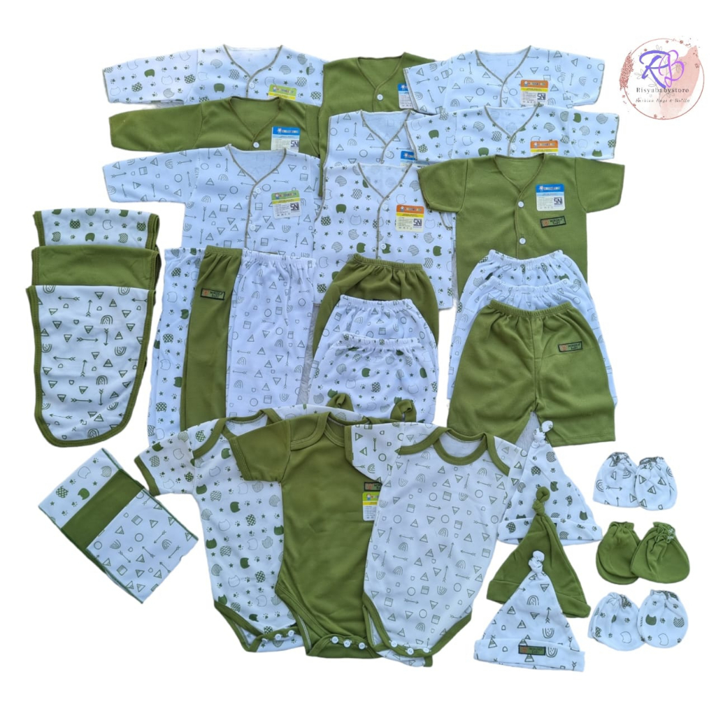 39pcs paket lahiran hemat Baju bayi baru lahir Set panjang baju newborn setelan jumper bayi lengan pendek