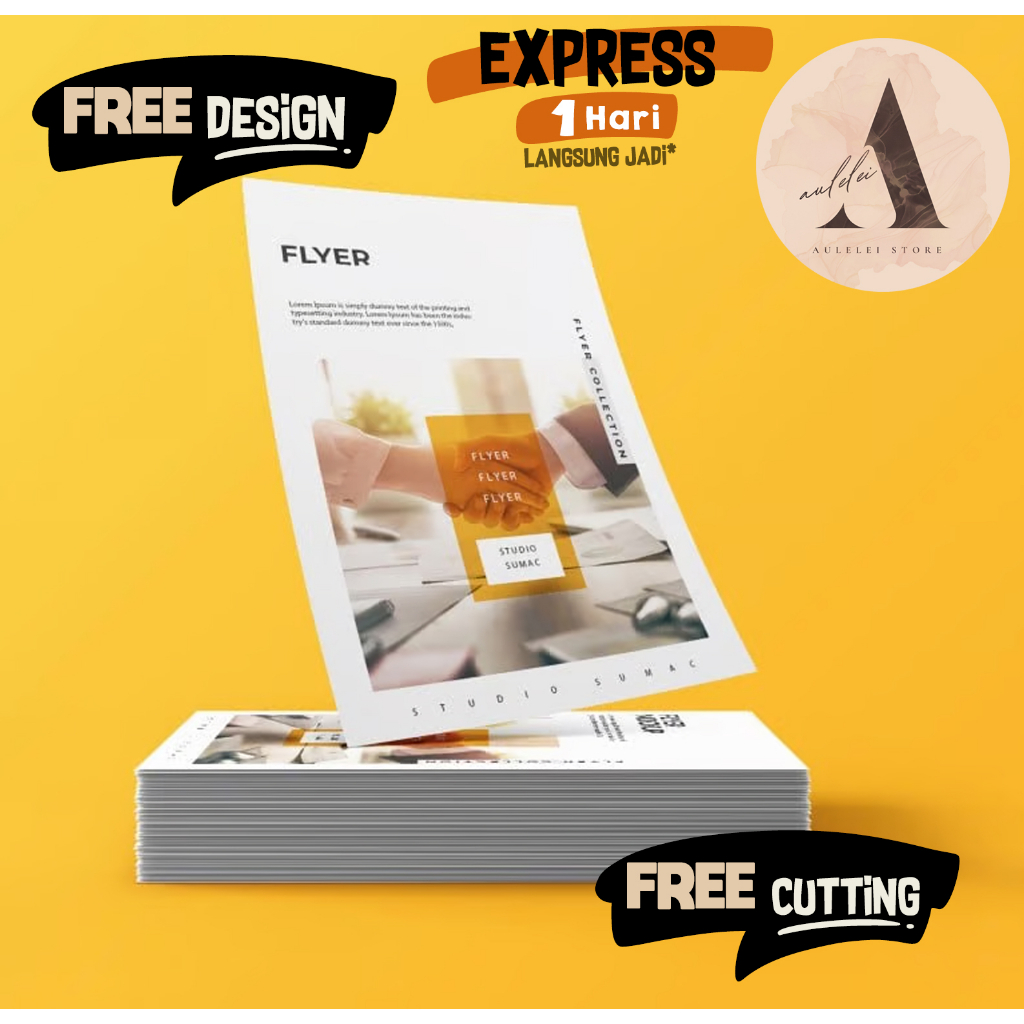 

CUSTOM CETAK FLYER / SELEBARAN / BROSUR / POSTER PRINTING FULL COLOR MENU MAKANAN / DELIVERY MENU BROCHURE