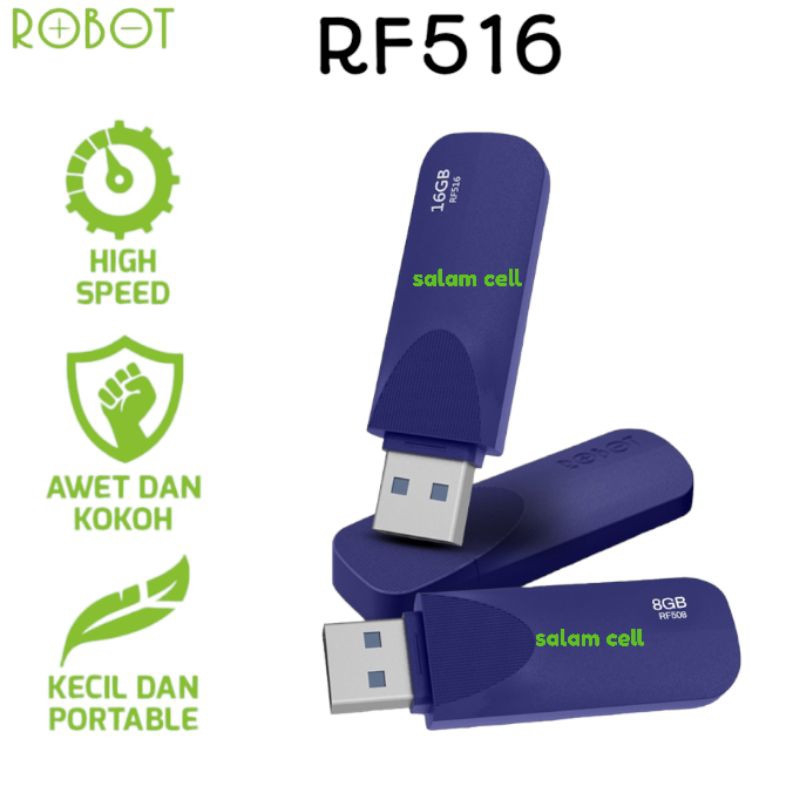 ROBOT RF516 Flashdisk 16GB Robot Rf-516 High Speed Original Garansi