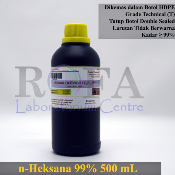 DISKON N-Hexane / N-Heksana / Normal Heksana / C6H14 Teknis 500 mL MURAH