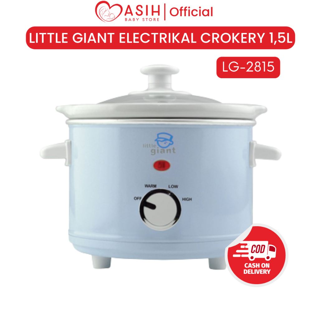 Slow Cooker Little Giant Electrical Ceramic Crockery Pot 1,5 L - Baby Food Processor Alat Masak Mpasi Bayi