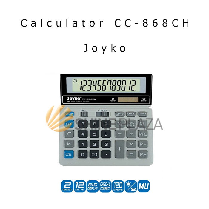 

Calculator Pasar Joyko CC-868CH - Kalkulator 12 Digits Check Correct