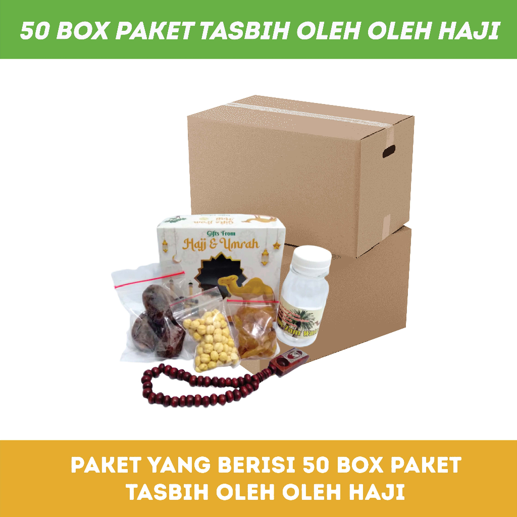 Paket Oleh-oleh Haji Umroh Hemat  tasbih 50 pcs
