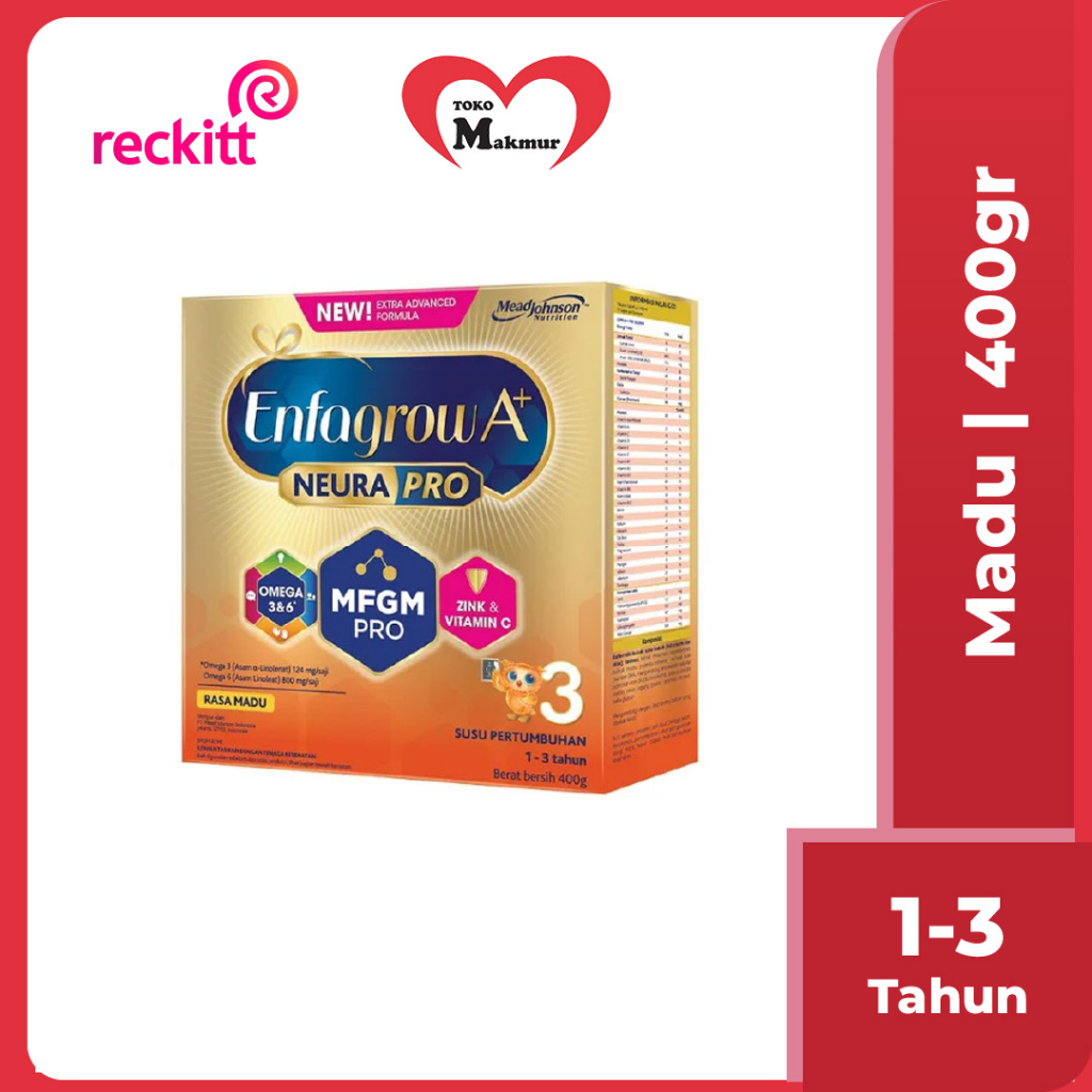 Enfagrow A+ 3 Original / Vanila / Madu 400gr / Toko Makmur Online