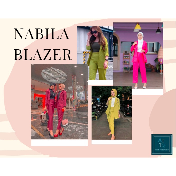 SET NABILA BLAZER SHAKILA TWILL/SET KEMEJA SHAKILA TWILL | TTF - ALL SIZE - SHAKILA PREMIUM