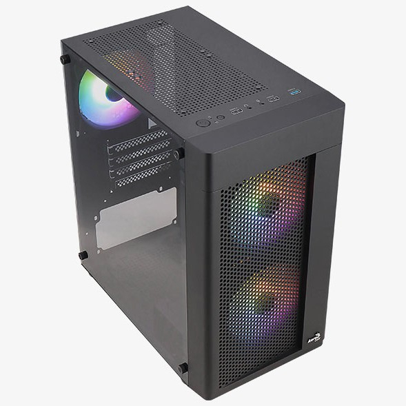 Case Aerocool Hexform V2 FRGB | mATX | Tempered Glass | 3X FRGB Fan