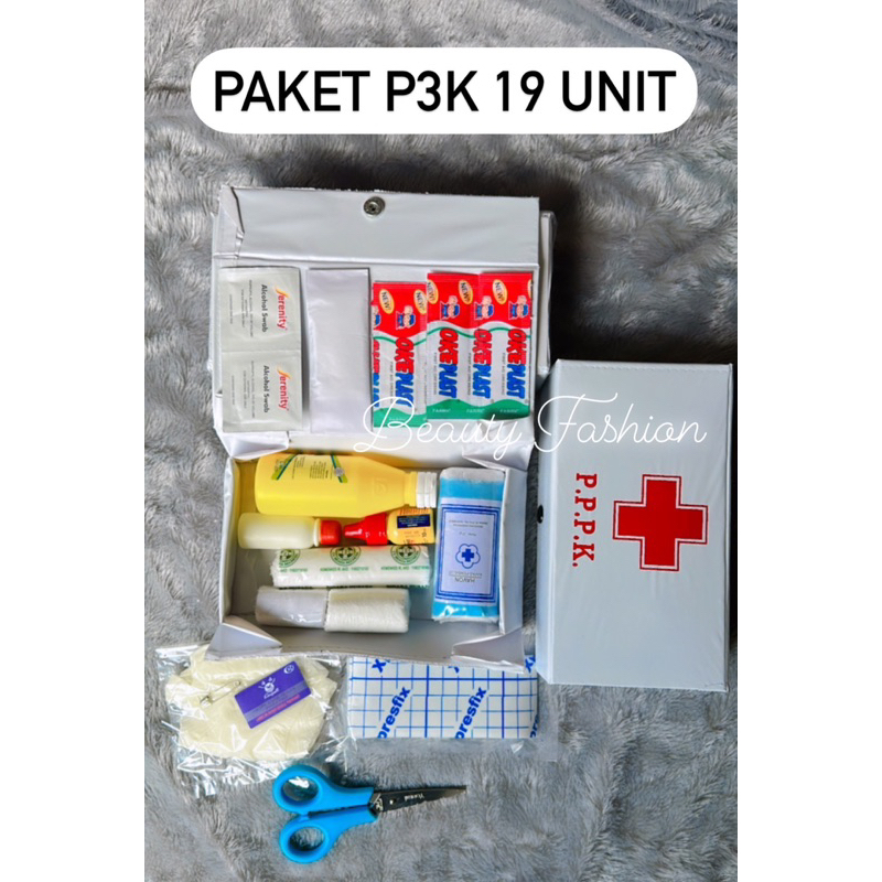 Kotak P3K  Paket 16 &amp; 19 unit Free Masker Earloop 4pcs