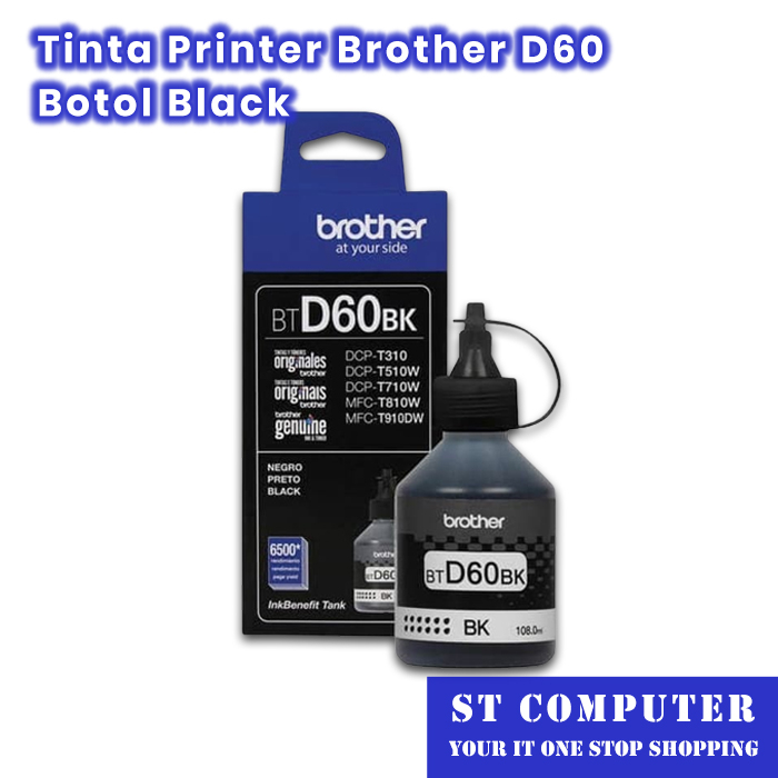 Tinta Printer Brother D60 Botol Black