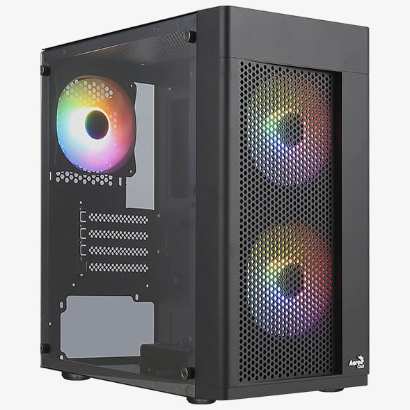 Case Aerocool Hexform V2 FRGB | mATX | Tempered Glass | 3X FRGB Fan