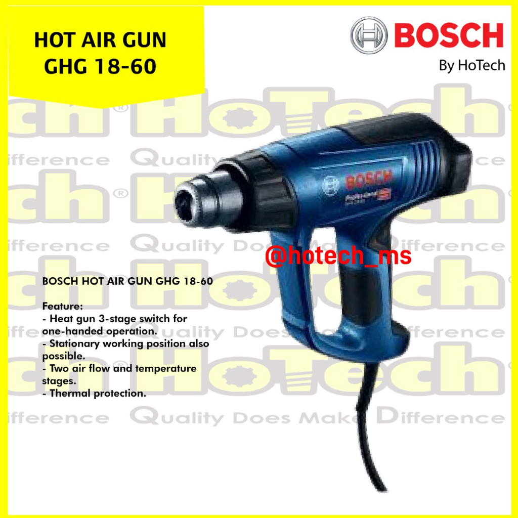 Bosch Hot Air Gun GHG 18-60 | BOSCH | Hot Air Gun Bosch GHG 18-60 Professional