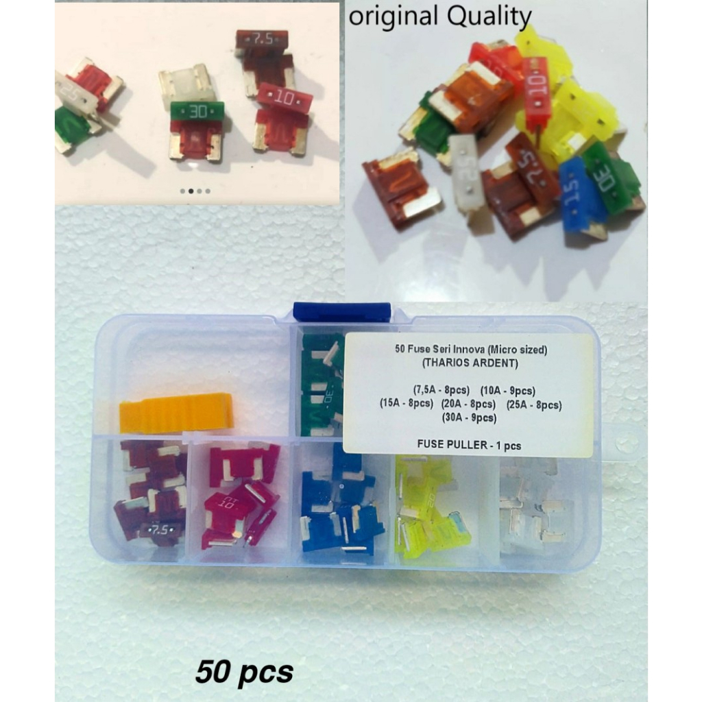 50 Fuse micro innova terios calya kaki pendek sekring mobil original