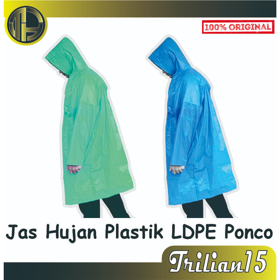JAS HUJAN PLASTIK LDPE PONCO | JAS HUJAN PLASTIK TEBAL