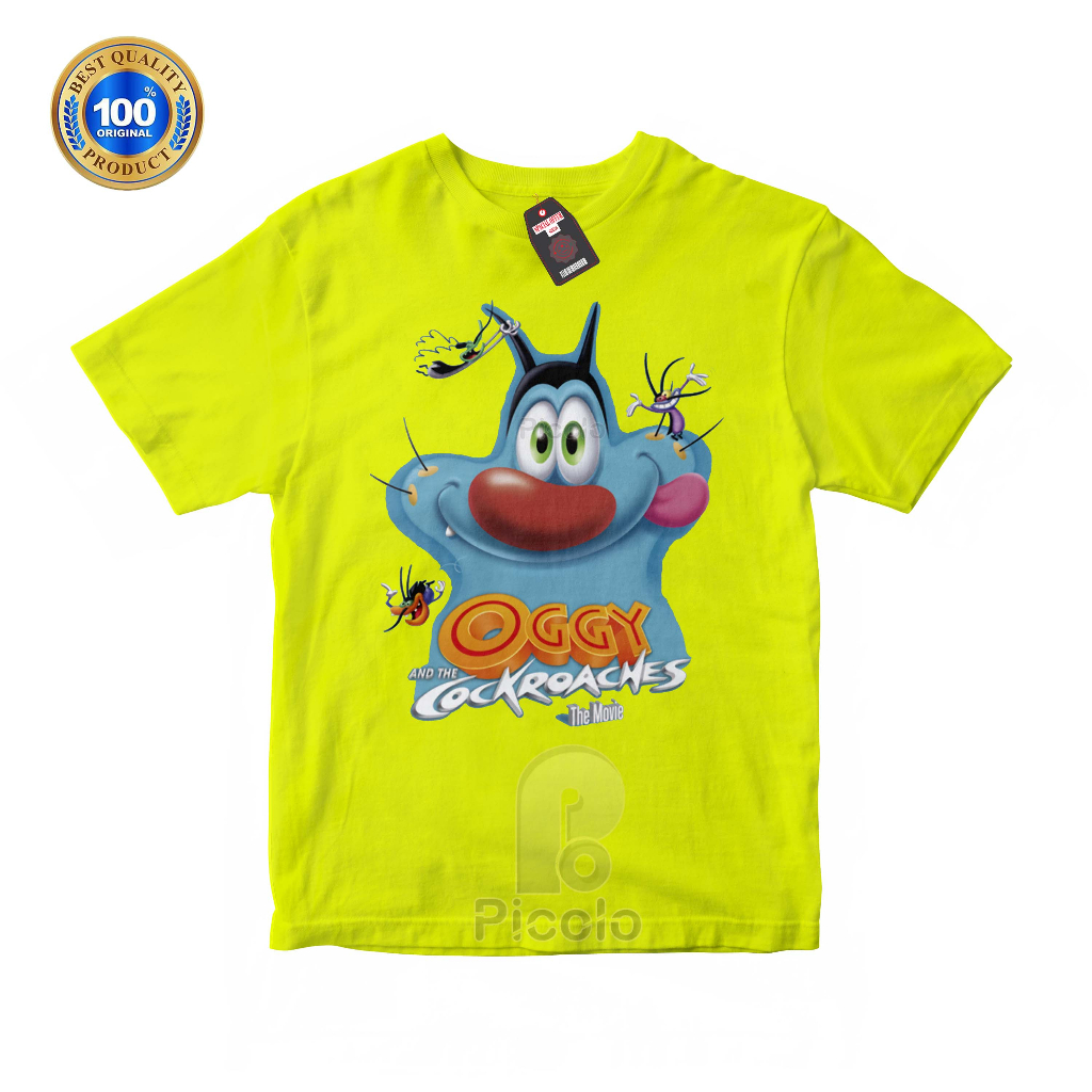 (FREE NAMA) BAJU KAOS ATASAN ANAK MOTIF KARAKTER ANIMASI OGGY AND THE COCKROACHES UNISEX Bahan COTTUN