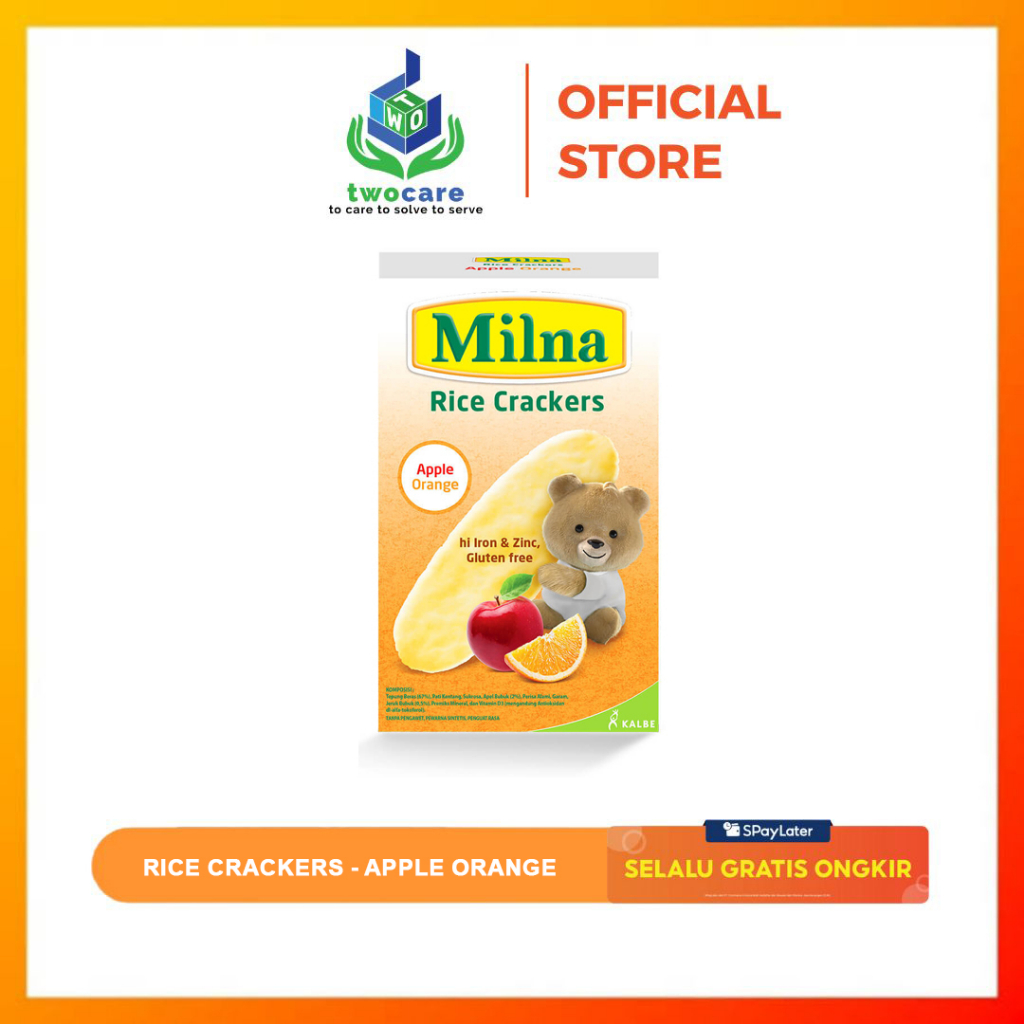 Milna Rice Crackers Apple Orange 5x4gr