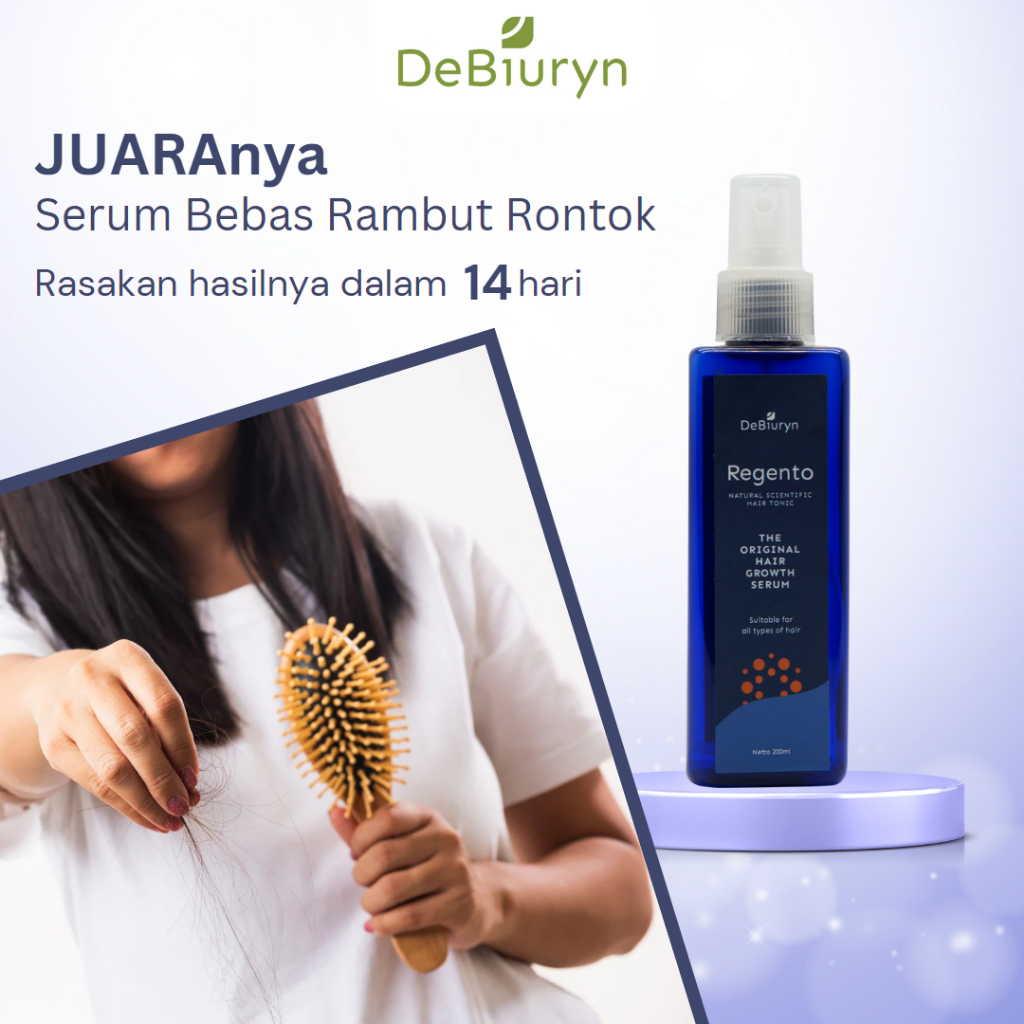 DeBiuryn Regento Hair Tonic - Serum Tonik Perawatan Rambut Rontok - Hair Loss Treatment Tonic - 200m