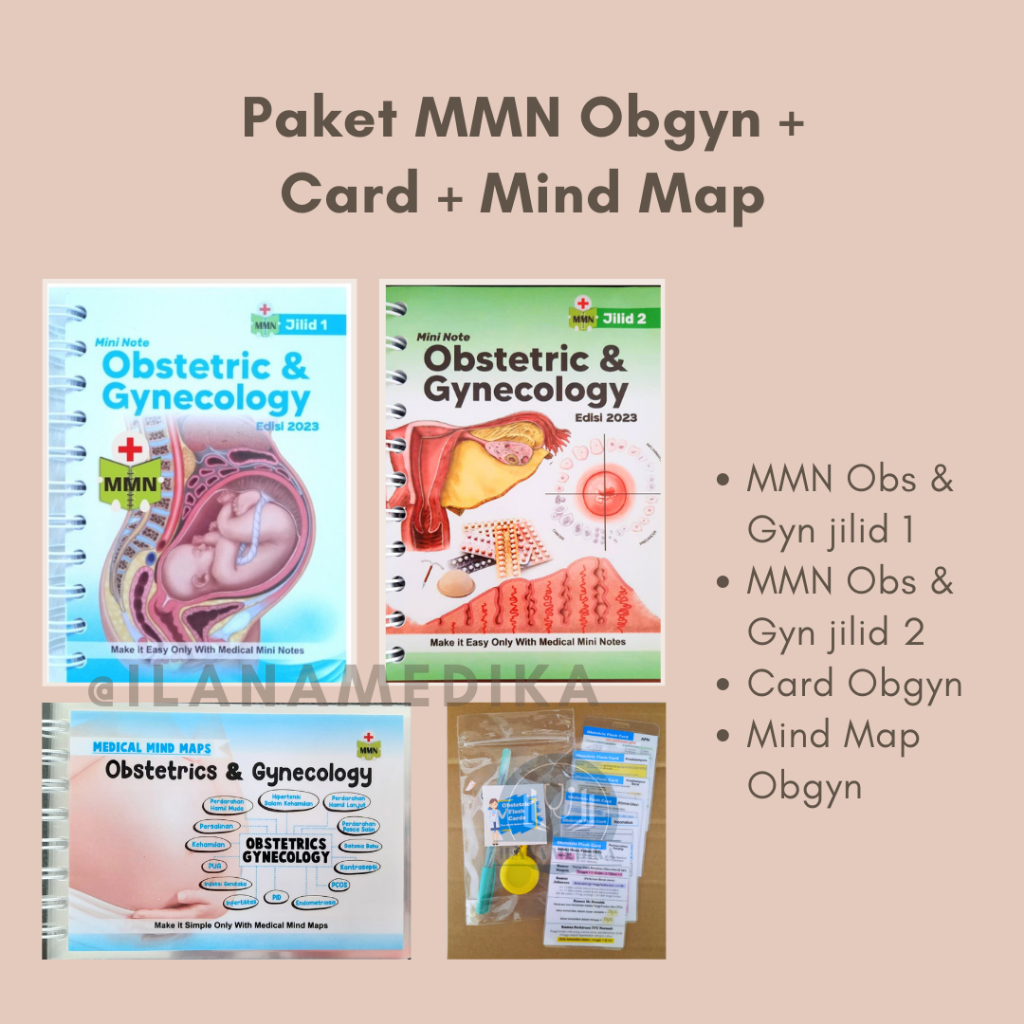 Medical Mini Notes Paket Obgyn Mindmap/ MMN Obgyn/ MMN paket Obgyn/ MMN kandungan/ MMN paket kandung