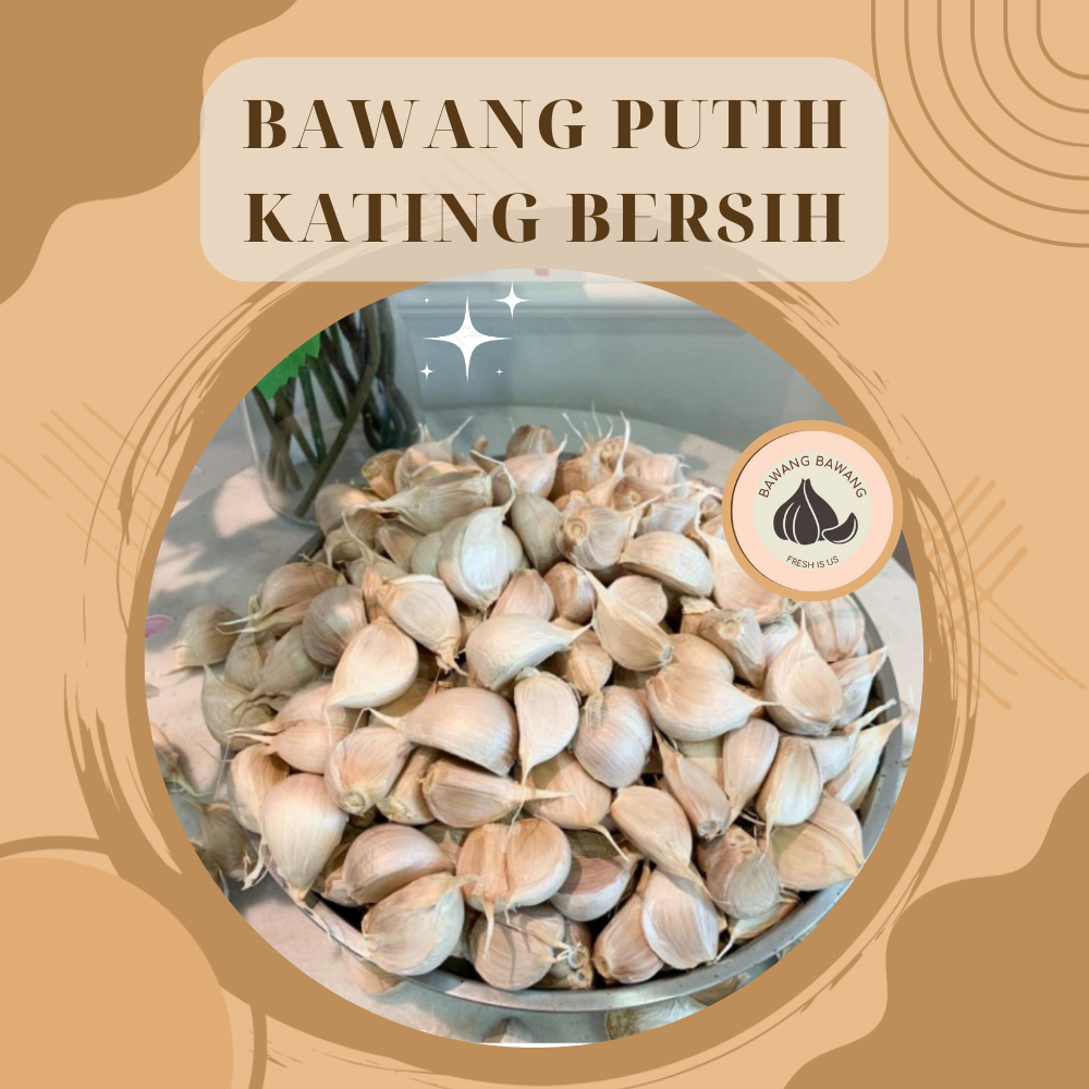 Bawang putih kating HSD bersih kualitas premium (Jamin tidak ada yang busuk) 250GR/100GR