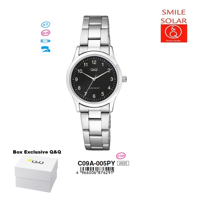 Jam Tangan Arloji Wanita Casual Classic Rantai Analog Original Q&amp;Q QnQ QQ C09A Series