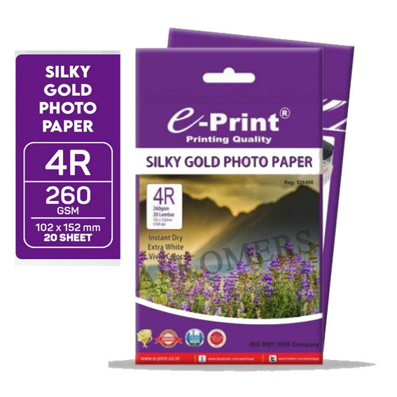 

Kertas Foto E-print Silky Gold Photo Paper 4R 260 gsm