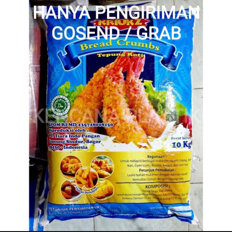 

tepung roti kriukz white 10 kg / breadcrumbs kriukz putih 10 kg