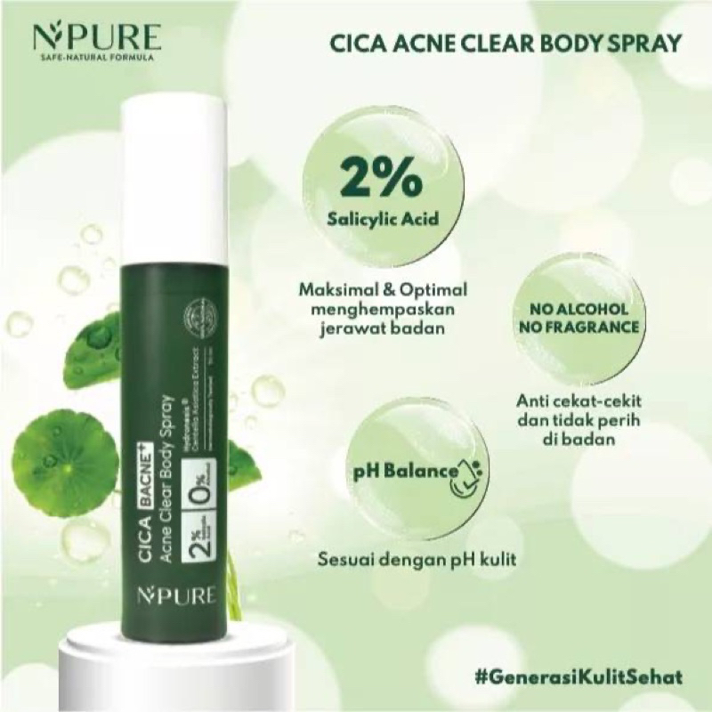 npure BACNE spray jerawat punggung badan N’pure bacne chicken skin NPURE N pure BACNE ACNE body