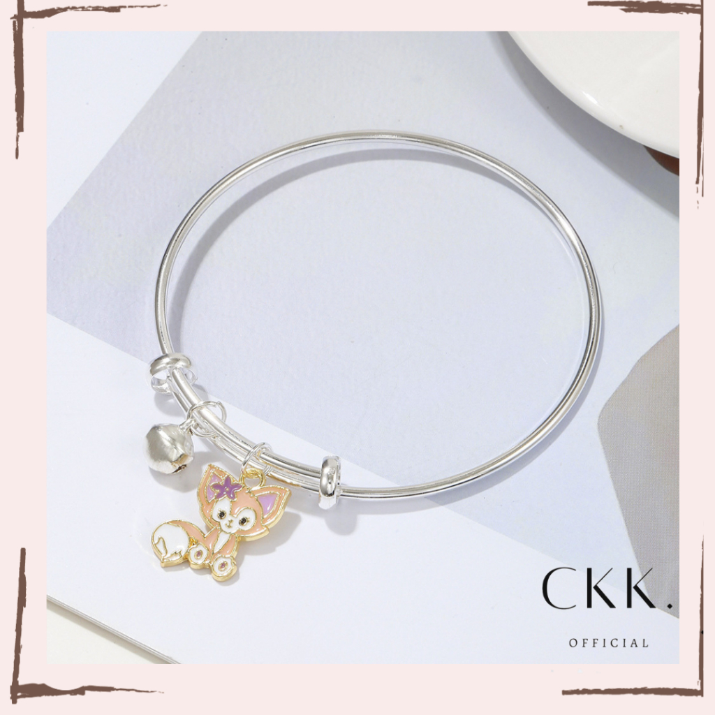 ➰CKK➰ K50 Kuromi Gelang Tangan Rantai Adjustable Motif Kartun Lonceng Untuk Perhiasan Wanita / Ulang Tahun