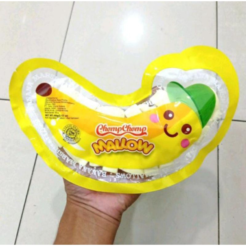 

Marsmallow CHOMP CHOMP Banana 60gr BPOM Marsmallow Bentuk Pisang MARSMALOW CHOMP CHOMP MARSMELLOW BANANA BENTUK PISANG PERMEN