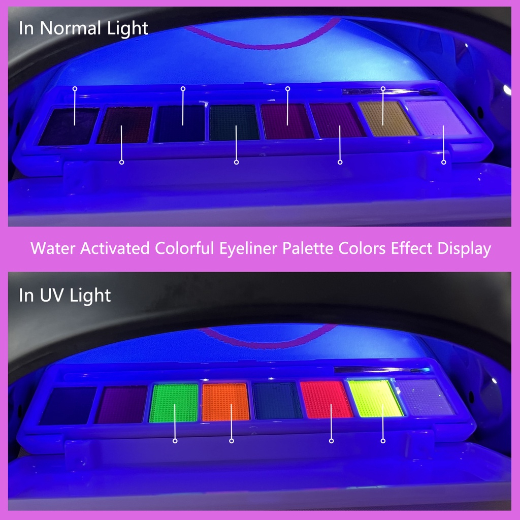 FACE BODY ART PAINT HANDAIYAN GLOW IN THE DARK UV FLUORESCENT GLOW PARTY HALLOWEEN EYELINER EYESHADOW NYALA DI KEGELAPAN