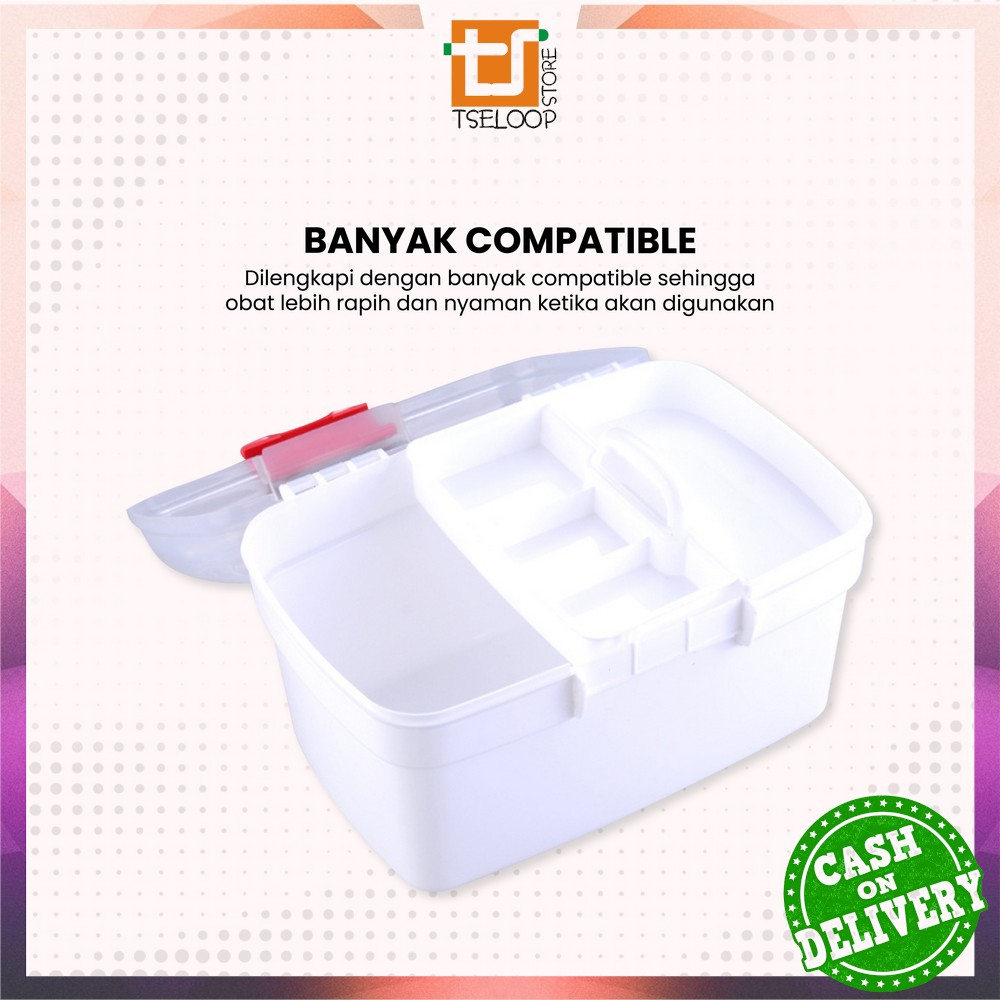 OFM-C832 Kotak P3K First Aid Kotak Penyimpanan Obat Medicine Box Organizer / Kotak Obat Tool Box Serbaguna