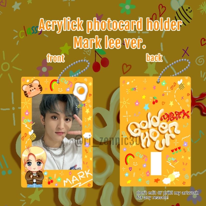 PHOTOCARD HOLDER cash holder cahol mark nct golden hour cahol acrylic