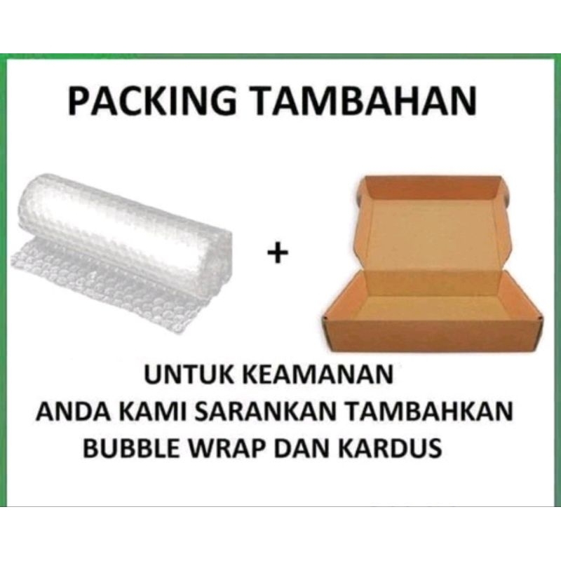 

Extra packing bubble dan kardus